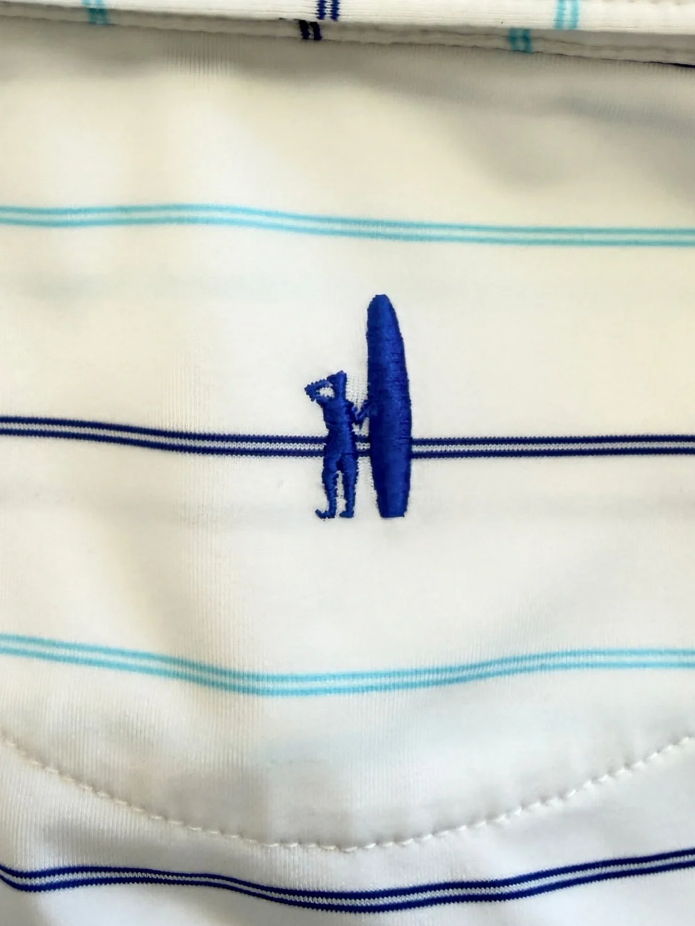 johnnie-O Striped Prep-Formance Polo — Men’s Size Medium | Hualalai Golf Club